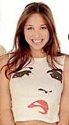 Myleene wearing t-shirt